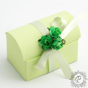 Lime Green Ballotin Chest Wedding Favour Box