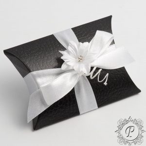 Black Pelle Pillow Wedding Favour Box