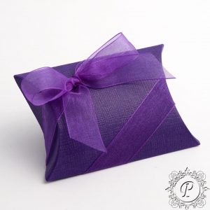 Cadbury Purple Pillow Bustina Wedding Favour Box
