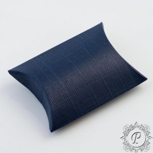 Navy Blue Pillow Bustina Wedding Favour Box