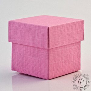 Pink Cube Corpercio Wedding Favour Box