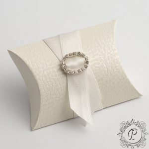 White Pelle Pillow Bustina Wedding Favour Box