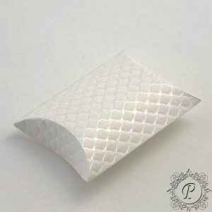 White Qilted Pillow Bustina Wedding Favour Box